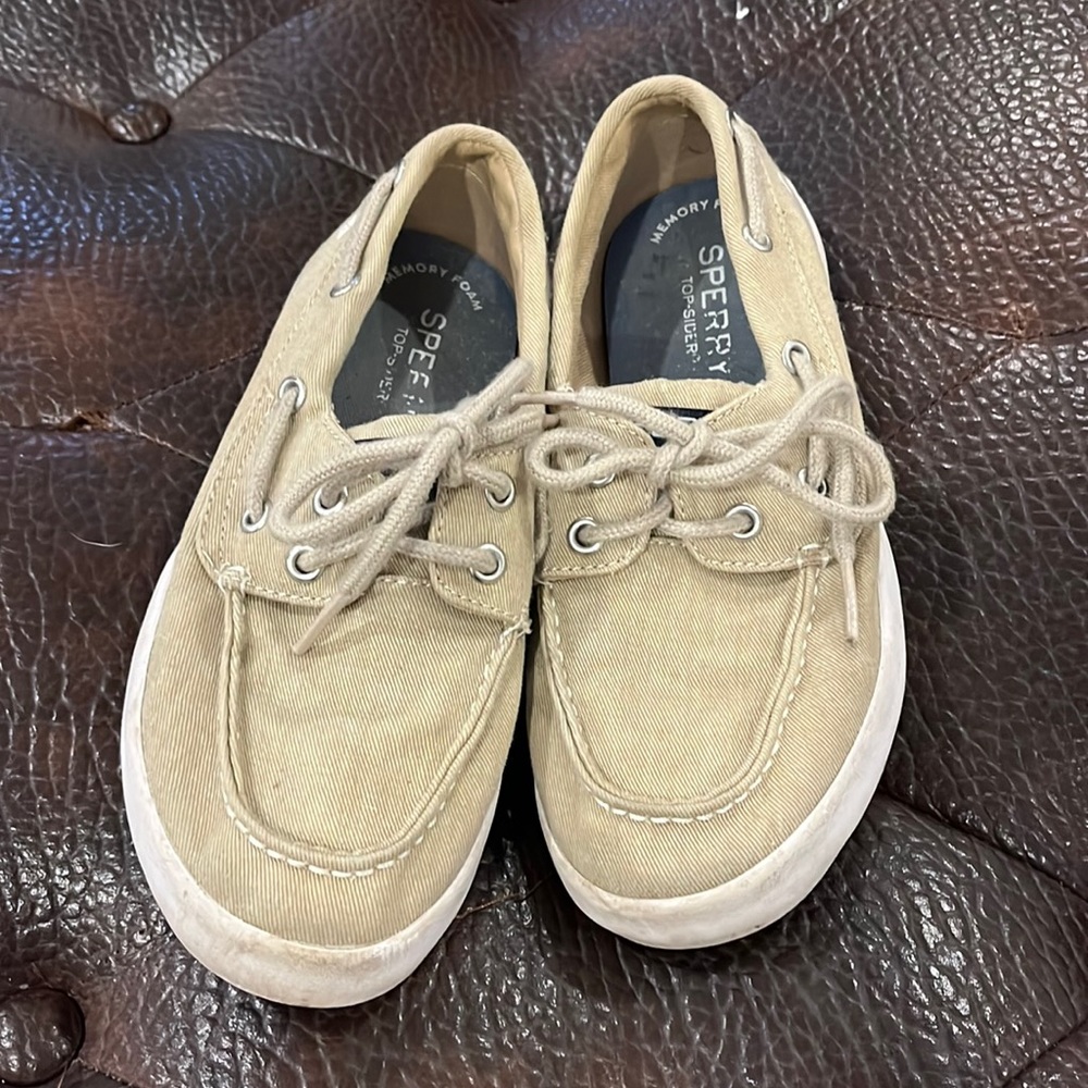 Sperry Boy’s 13.5 Slip On Slide On Too Siders Tuck Tan